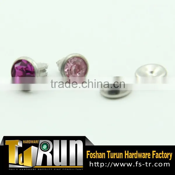 Clear Crystal Rivet Button Rhinestone Split Rivet for Garment photo-3
