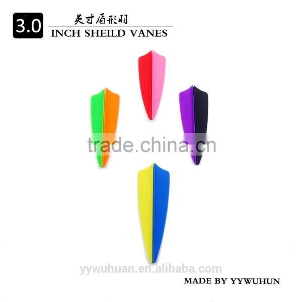 3inch Shield Arrow Vane, Fletching With Different Colors for Bow and Arrow photo-4