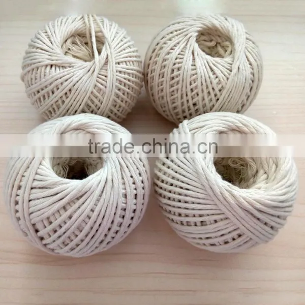 Natual Color Single Ply Cotton 3 Ply Twisted Twine for Agricultural Baler Twine photo-3