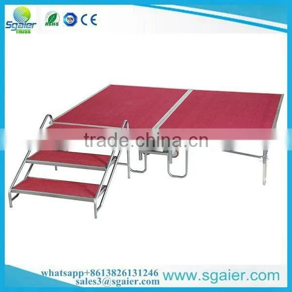 2017 Two Steps With Arm for Metal Folding Stage for Hotel photo-3