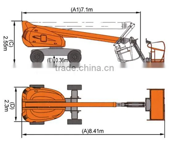 CE ISO Self-propelled Straight Arm Aerial Work Platform Jeakue photo-2