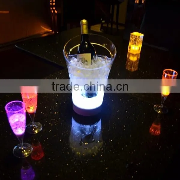 RGB Color Changing LED Wine Holder Stand Led Light Ice Bucket Cooler Wine for Bar Night Club photo-2