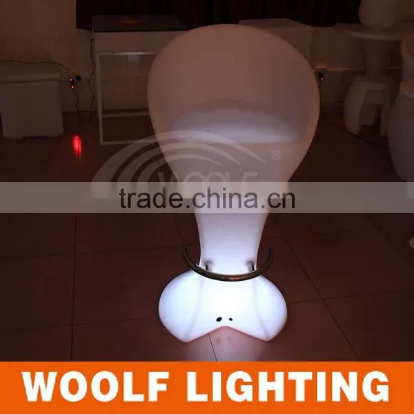 PE Plastic Rechargeable LED Round Cocktail Table Led Furnitur photo-6