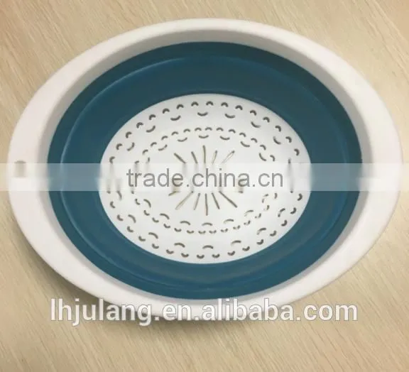 Hot Sell Plastic Foldable Colander/plastic Oval Foldable Colander photo-2