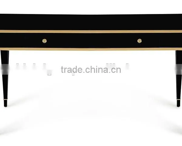 Exquisite Classic Italian Style Royal Blue Office Writing Desk With Golden Trim BF11-08303e photo-5