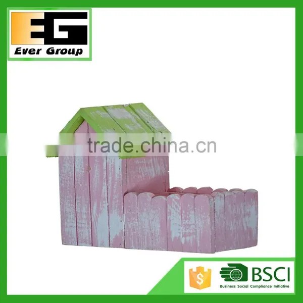 Wooden House Shape Garden Planters /Green House photo-3