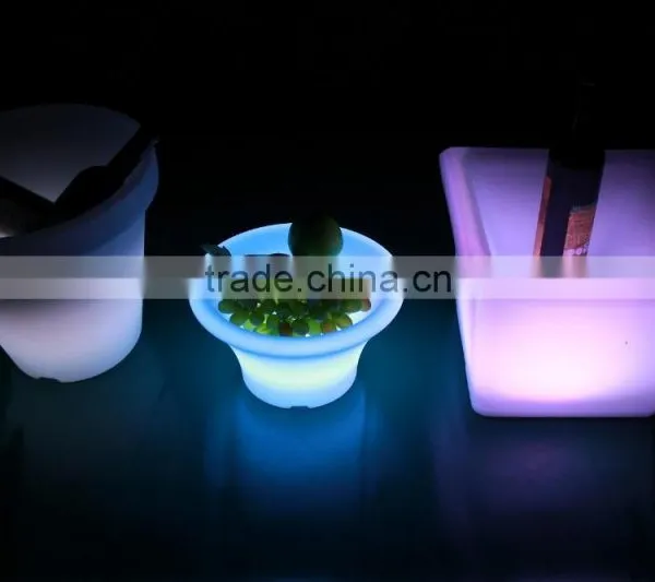 Led Illuminating Plastic Ice Bucket, Led Furniture Light Flower Pot photo-5