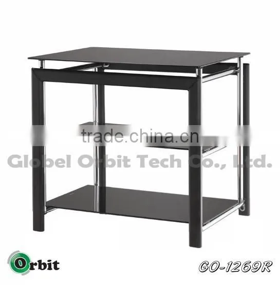 High Quality Stainless Steel and Tempered Glass tv Stand photo-3