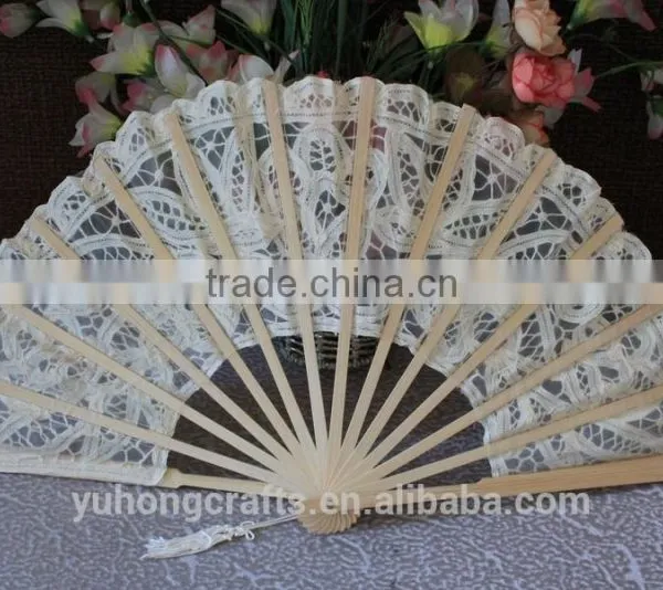 Vintage Victorian Lace Fan for Wedding photo-2