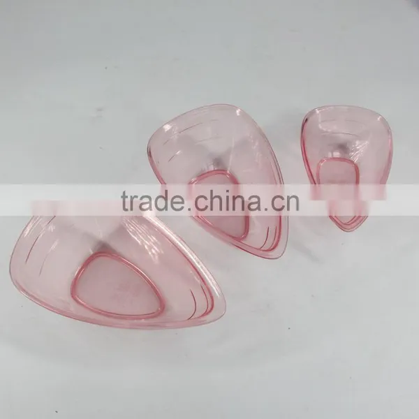 Set of 3pcs Plastic Salad Measuring Bowl in Trilateral Figure photo-5