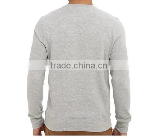 Wholesale Value Cotton Rib-knit Collar and Hem Cheap Mens Collar Sweatshirt photo-2