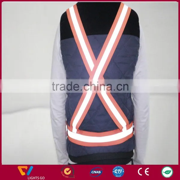 Customized Cheap 3m Blue Mesh Fabric Reflective Safety Vest photo-5