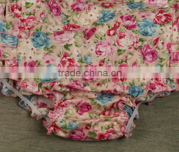 Cotton Toddler Jumpsuit Floral Printed Baby Girl's Romper photo-4