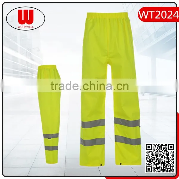 hi Vis Waterproof Workwear Rain Pants