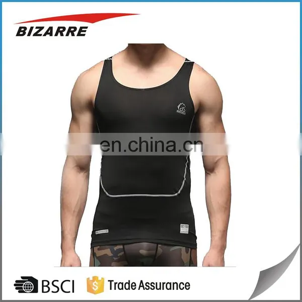 2017 Wholesale Bodybuilding Fitness Gym Tank Top Mens Compression Gym Vest photo-2