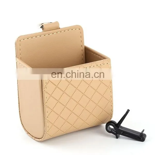 Car Seat PU Back Tidy Storage Coin Bag Case photo-3