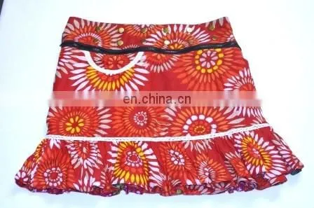 Reversible Classic Frill Wrap Skirt With Lace