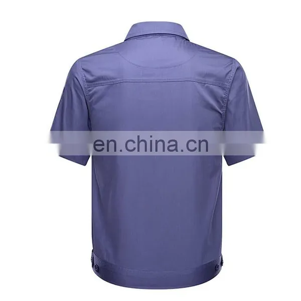 Hot Selling Solid Color Short-Sleeved Labor Uniform / Workwear Uniforms Industrial Uniform of 100% Cotton/CVC/TC photo-4