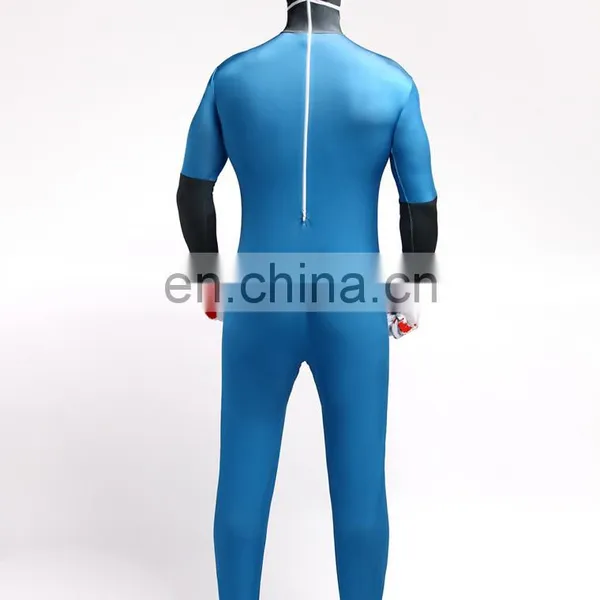 Lake Blue Full Body Spandex Lycra Catsuit Halloween Jumpsuit Unitard Sexy photo-5