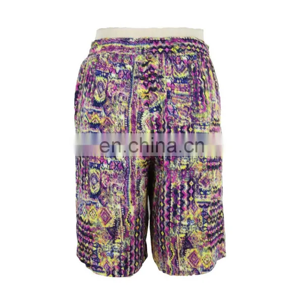 Printed Viscose Tie Short Women Beach Short Guangzhou Supplier photo-2