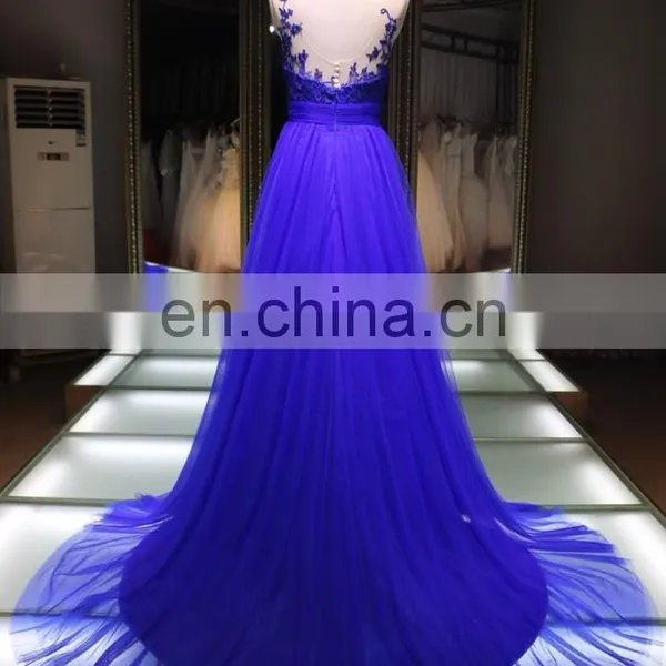 China Supplier Night Ball Gown Evening Dress With Embroidered Breast Flower photo-4