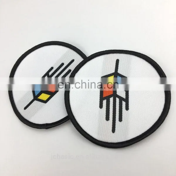 Custom Sewn on Woven Brand Patches for Garment Clothing photo-3