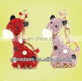 Jewelled Giraffe Keychain 3D Animals Keychain CD-KD028