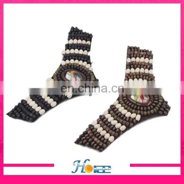 Brazil Style Wooden Beads Flower Decoration Handmade Shoe Flower for Sandals photo-2