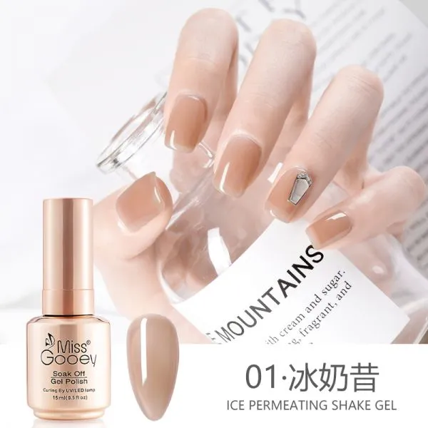 Soak Off Color Gel Monochrome Nail Gels With Twist Cap / Applicator photo-2