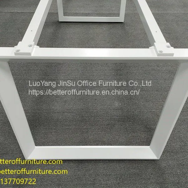 Office Desk Steel Frame Wooden Top Combination Office Workstation photo-3
