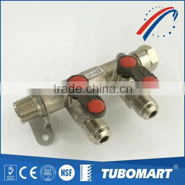 Three Connectors Brass Manifolds Fitting for PE Pipes photo-4