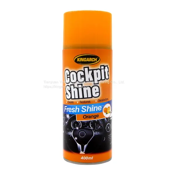 Lemon Scent Car Dashboard Polish Wax Cockpit Shine Spray Wax photo-4