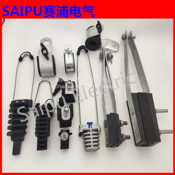 Wire and Cable Plastic Wedge Type Anchor Strain Clamp Tension Clamp Dead End Clamps for 4 Wires