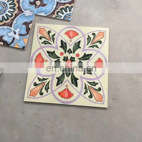 Hand-painted Tiles Nordic Retro Parquet 300x300 Dining Room Balcony Tiles photo-5