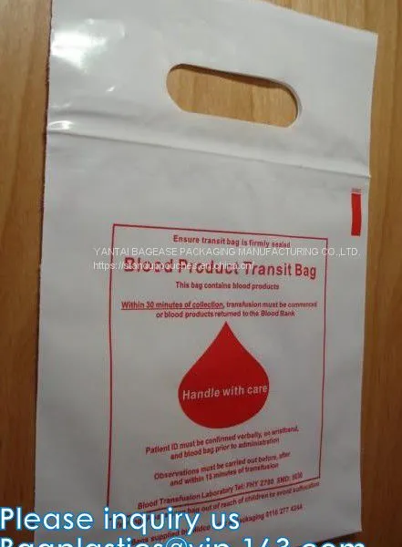 BLOOD TRANSIT BAGS, BLOOD GIP BAGS, BLOOD HANDLE ZIP BAGS, Medical Biohazard Waste Plastic Bag, BLOOD TRANSPORT BAG, BAGPLASTICS, BAGEASE, PAC, PAK photo-3