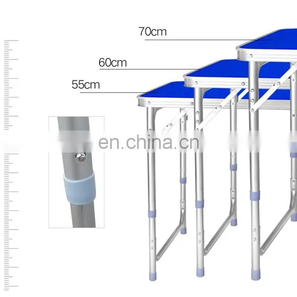 Household Plastic Adjustable Height Folding Table Legs Super Light Folding Camping Table Bbq Table and Chair Set photo-4
