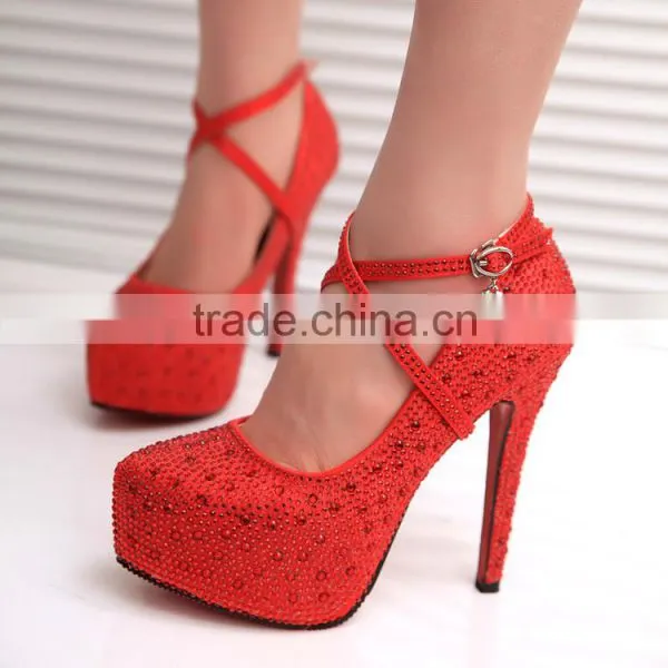C71594A Women Wedding Shoes Ladies Wholesale High Heel Elegant Evening Shoes photo-2