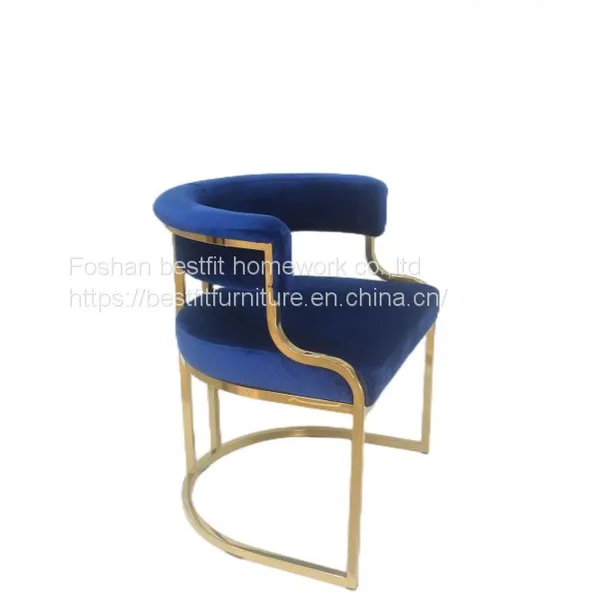 XC269 Nice S Shape Handle Stainless Steel Dining Chair Home Furniture photo-5