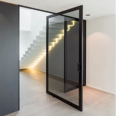 Pivot Front Door Aluminum Alloy Pivot Spring Door Aluminum Floor Pivot Entry Doors