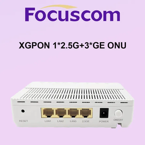 XGPON GPON ONU с 2.5G портами, двухрежимный высокоскоростной оптический сетевое терминал для решения бизнеса FTTH следующего поколения XGPON ONU Focuscom FX3024