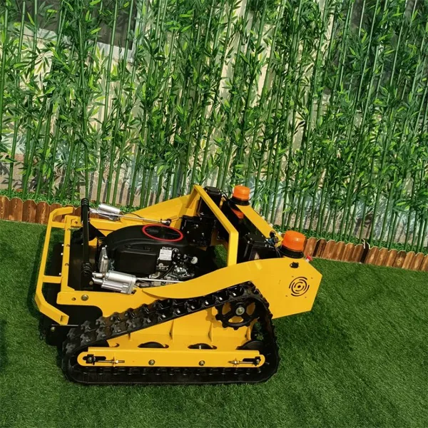 Industrial Grade Cordless Gasoline Engine Low Energy Consumption Remote Control Lawn Mower with Tracks