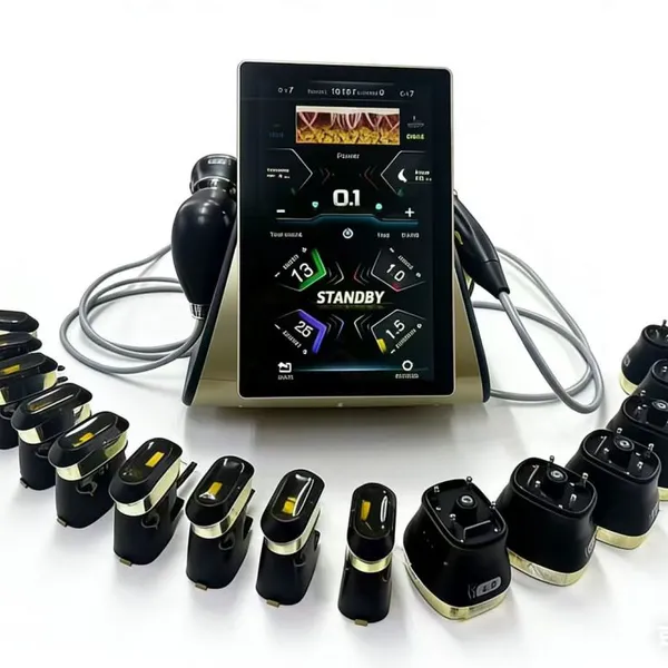 Dispositivo HIFU certificado CE de 220V para uso clínico, con profundidad máxima de 22D y frecuencia de 10MHz para un adelgazamiento facial efectivo