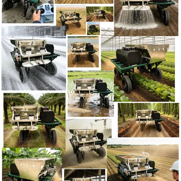 Remote Control Organic Waste Spreader Machine With Dual Spinner Disc for Farm Fertilizer Application photo-3