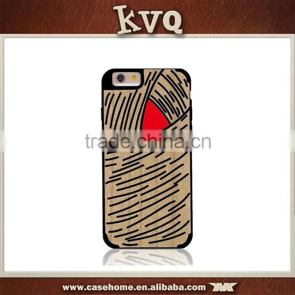Natural Wood Wooden Hard Case Cover Protect Pattern For Apply Iphone 5s 6 photo-3