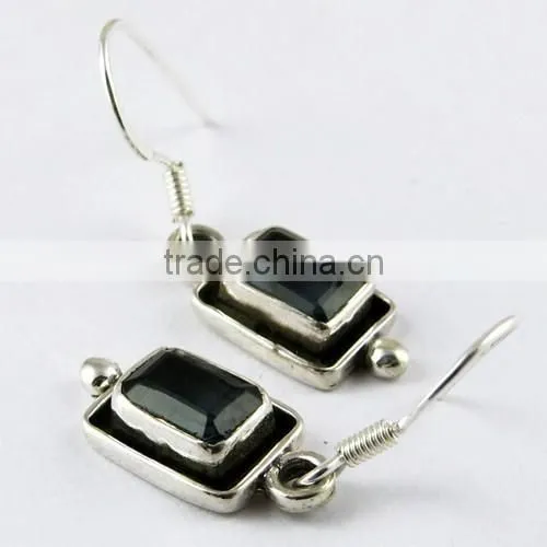 Bright Sun Iolite Earring, Gemstone Silver Jewellery, Online Silver Jewellery photo-4