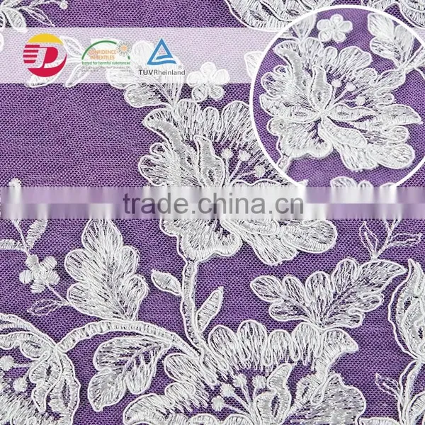 Wholesale Cheap Nylon Cotton 3d Flower Lace Embroidered New York Wholesale Fabric Lace for Dress photo-5