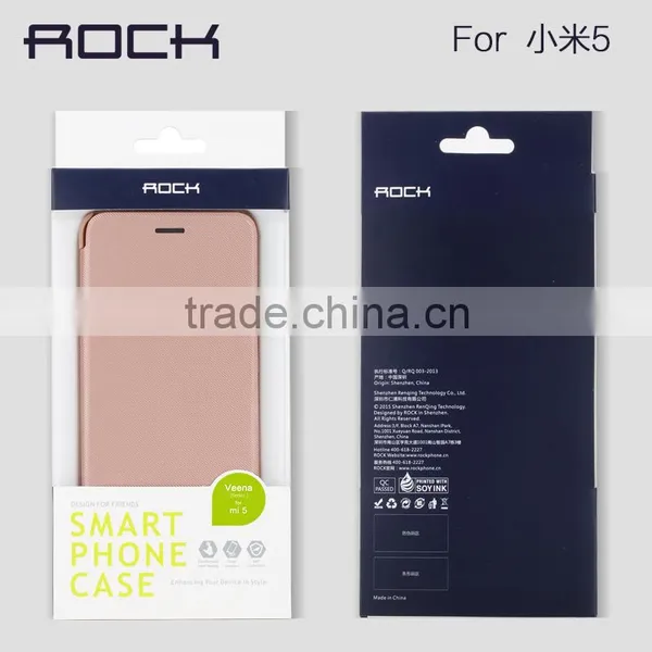 Original ROCK Brand Veena Series Hard PC Rubber Case for Xiaomi 5 PU Leather Flip Case MT-5501 photo-6