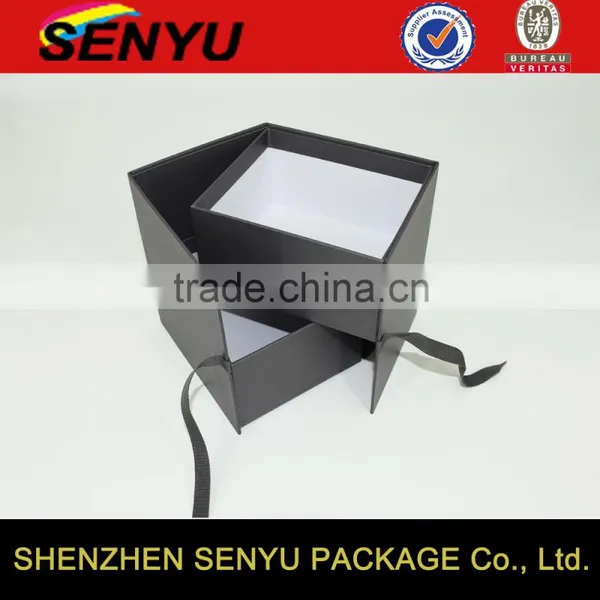 Luxury Customized Paper Cardboard Gift Box With Ribbon Closure photo-3