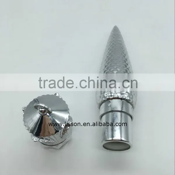 High-end Lipstick Container With Gold/Silver Plated Body and Crown Cap photo-3
