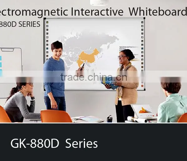 Usb Magnetic Glass Whiteboard iq Board Interactive Smart Non-glare Magnetic Glass 2 User Writing Board photo-2